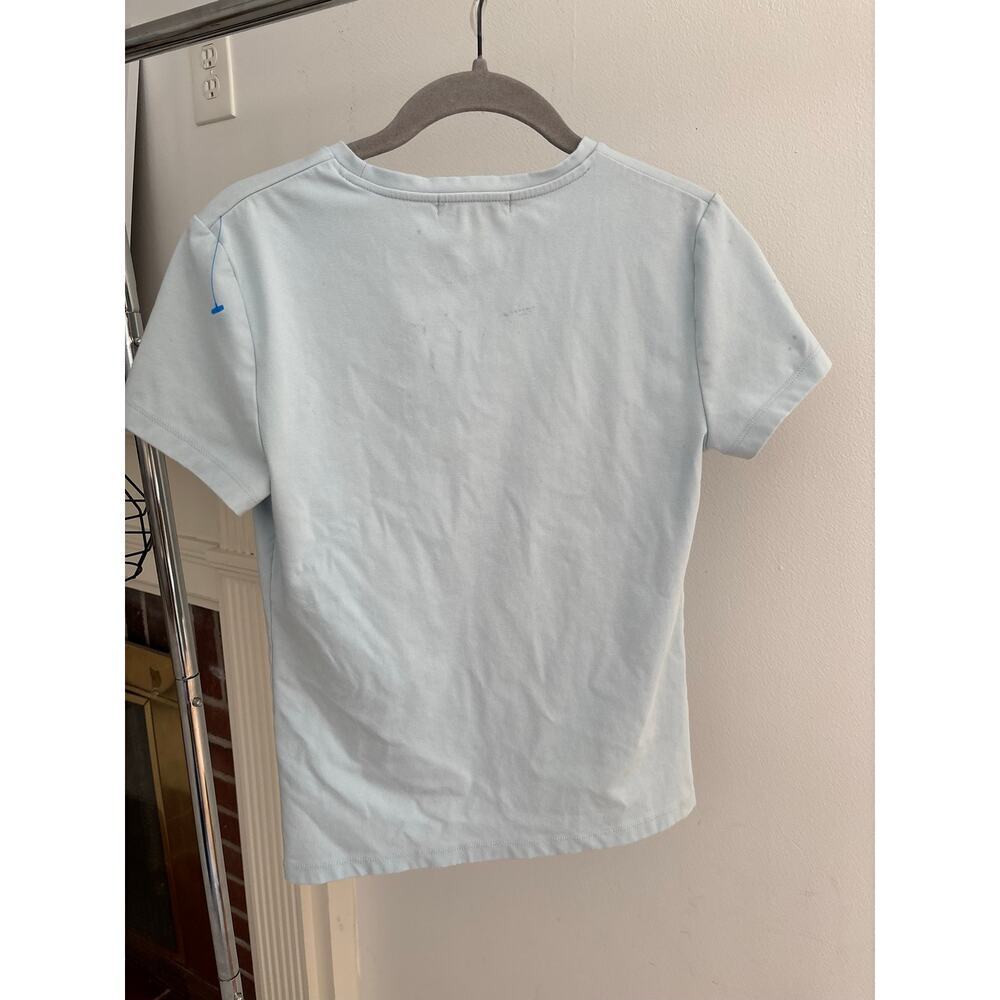 Banana Republic Women’s Light Blue Crew Neck Short Sleeve Stretch T-Shirt Size M - Picture 4 of 7
